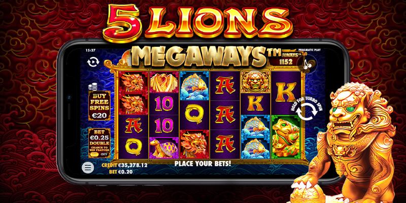 5 Chú Sư Tử Megaways - Game Slot Mới Được Yêu Thích Nhất 2 Trải nghiệm 5 chú sư tử Megaways đặc sắc tại Hi88